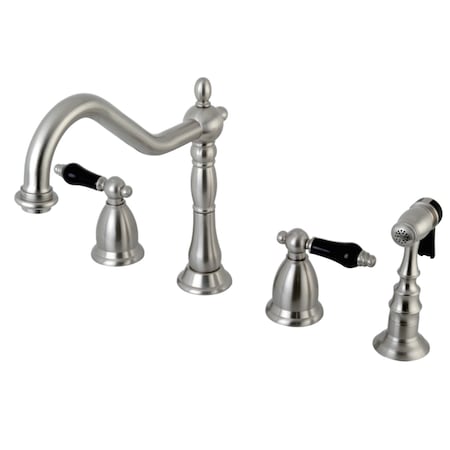 Kingston Brass KS1798PKLBS Widespread Kitchen Faucet, Brushed Nickel KS1798PKLBS